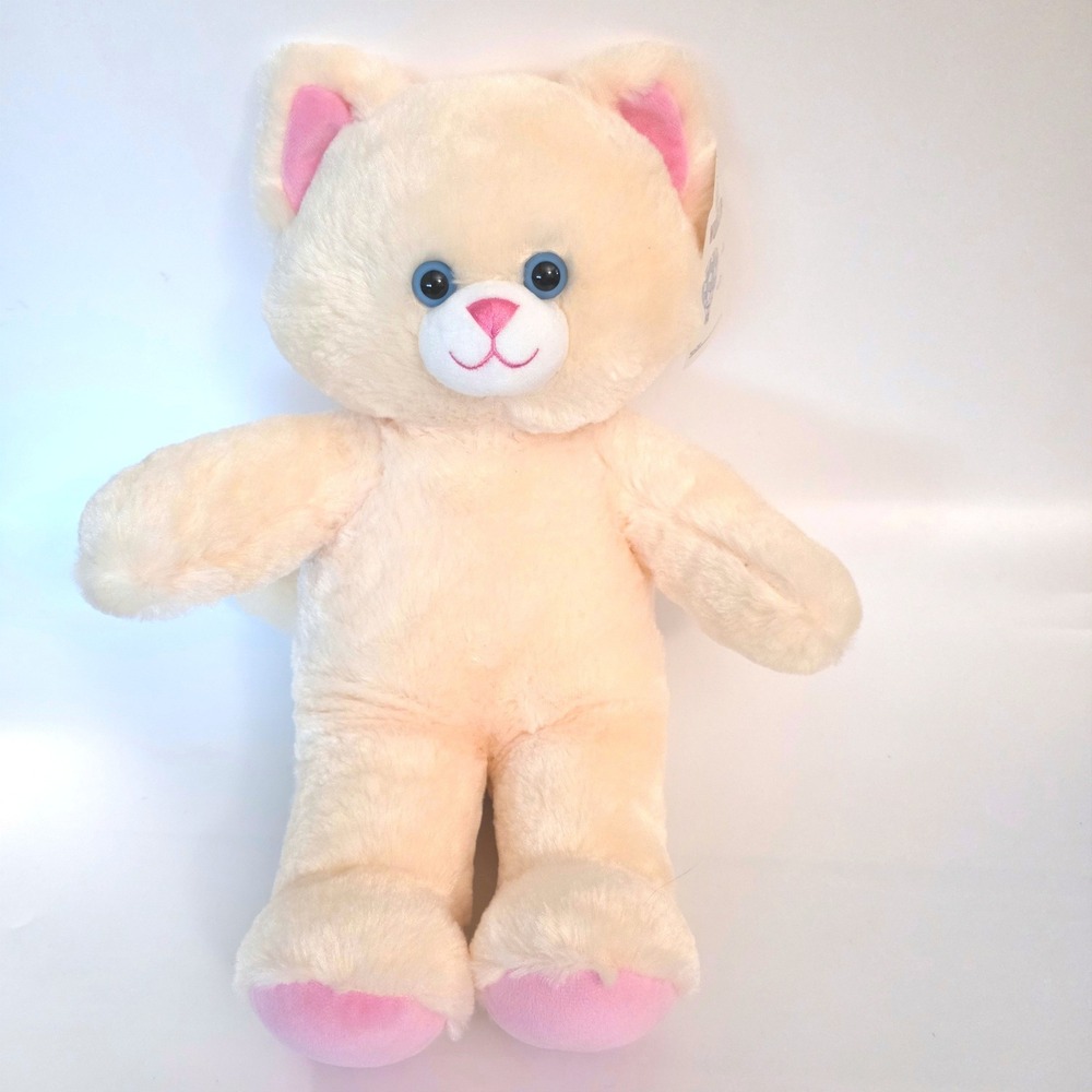 Build-A-Bear Lemon Cream Kitty Classic Plush Yellow Pink NWT Retired 16in